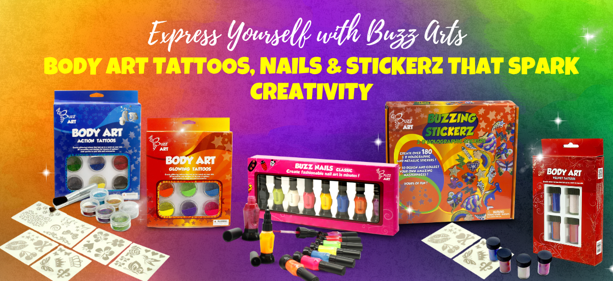 Express Yourself with Buzz Arts: Body Art Tattoos, Nails & Stickerz That Spark Creativity