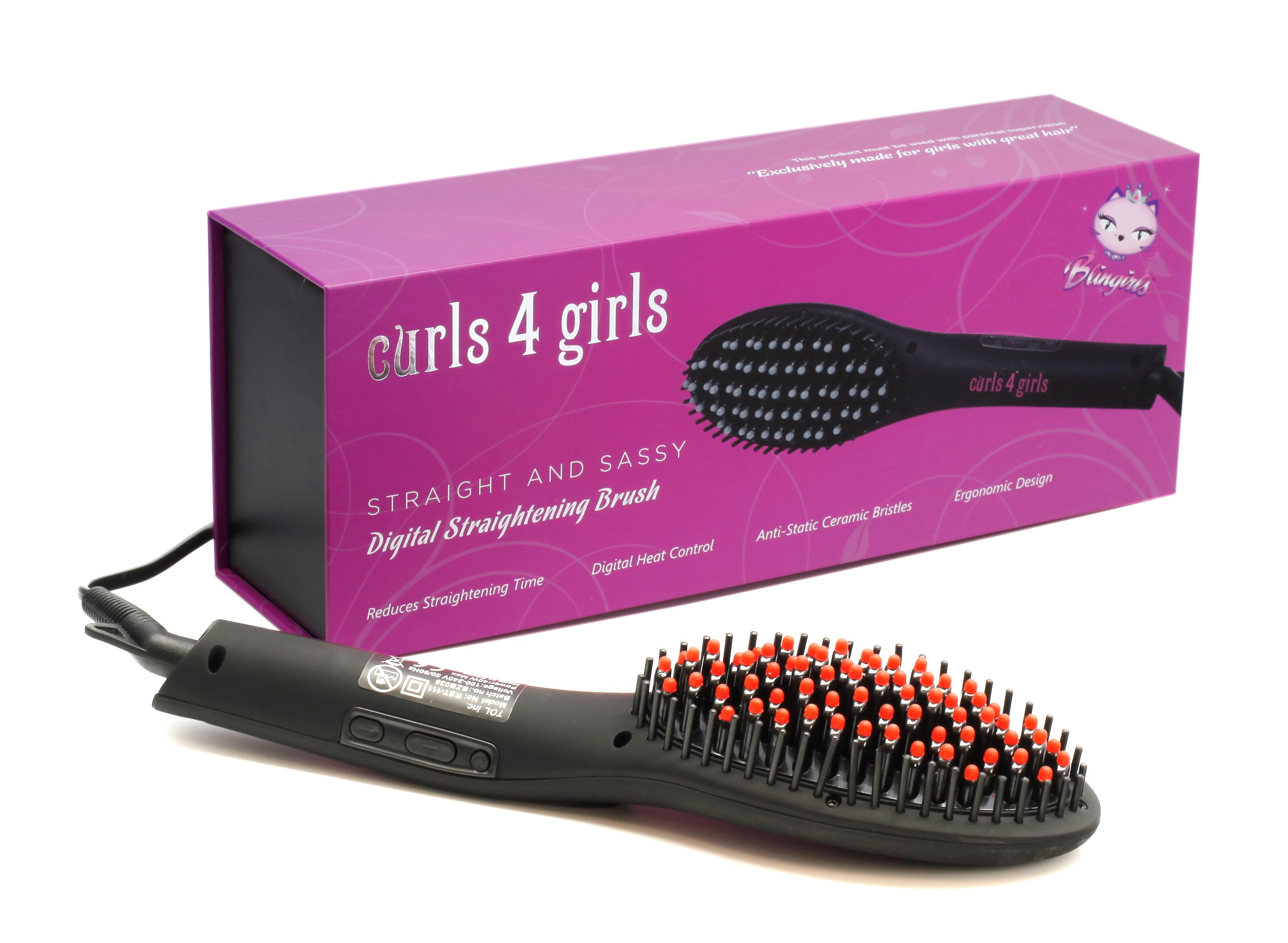 Curls 4 Girls Digital Straightening Brush